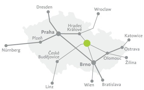 Kaart Tsjechië